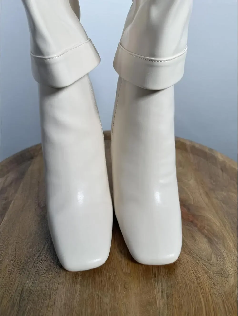 NWT Lulus Lorlia Almond Square Toe Knee High Boots Almond Size 5 - Picture 8 of 10
